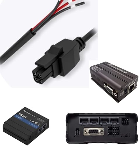 Miniatura 3 de CompuPort - Cable de alimentación de 4 pines Molex DC GPIO AWG24 blindado y soldado, compatible con microhard, Cradlepoint, Teltonika, Sierra