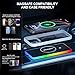 Magnetic Wireless Car Charger Pad, Aubenai 15W RGB Fast Wireless Charging Pad Non Slip Charging Mat with 70cm Extension Cable Compatible with Magsafe Charger iPhone 16 15 14 13 12 (Extension USB-C)