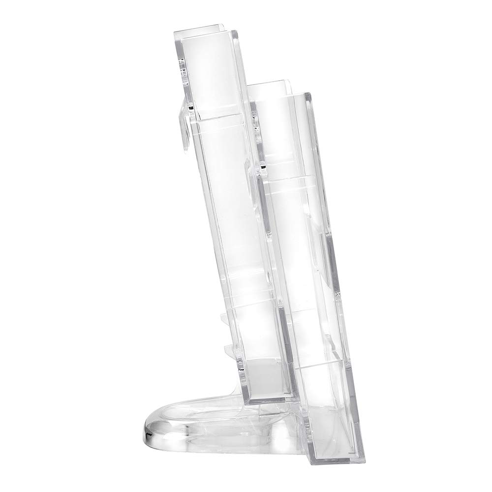 Tischprospekthalter DIN Lang (99x210mm) Hoch / 8 Fächer / transparent