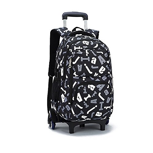 Blanketswarm Rollrucksack auf Rollen, hohe Kapazität, Schultasche für Gepäck, Schule, Reisen, Buch, Laptop, perfekt für Männer und Frauen, Einheitsgröße Cover