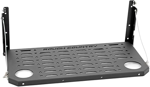 Miniatura 7 de Rough Country Mesa plegable para puerta trasera para Jeep Wrangler JK 10630 2007-2018, color negro