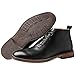Imagen de rismart Botas de Piel para Hombre Vestir Moda Tobillo Invierno Zapato Botín Negro