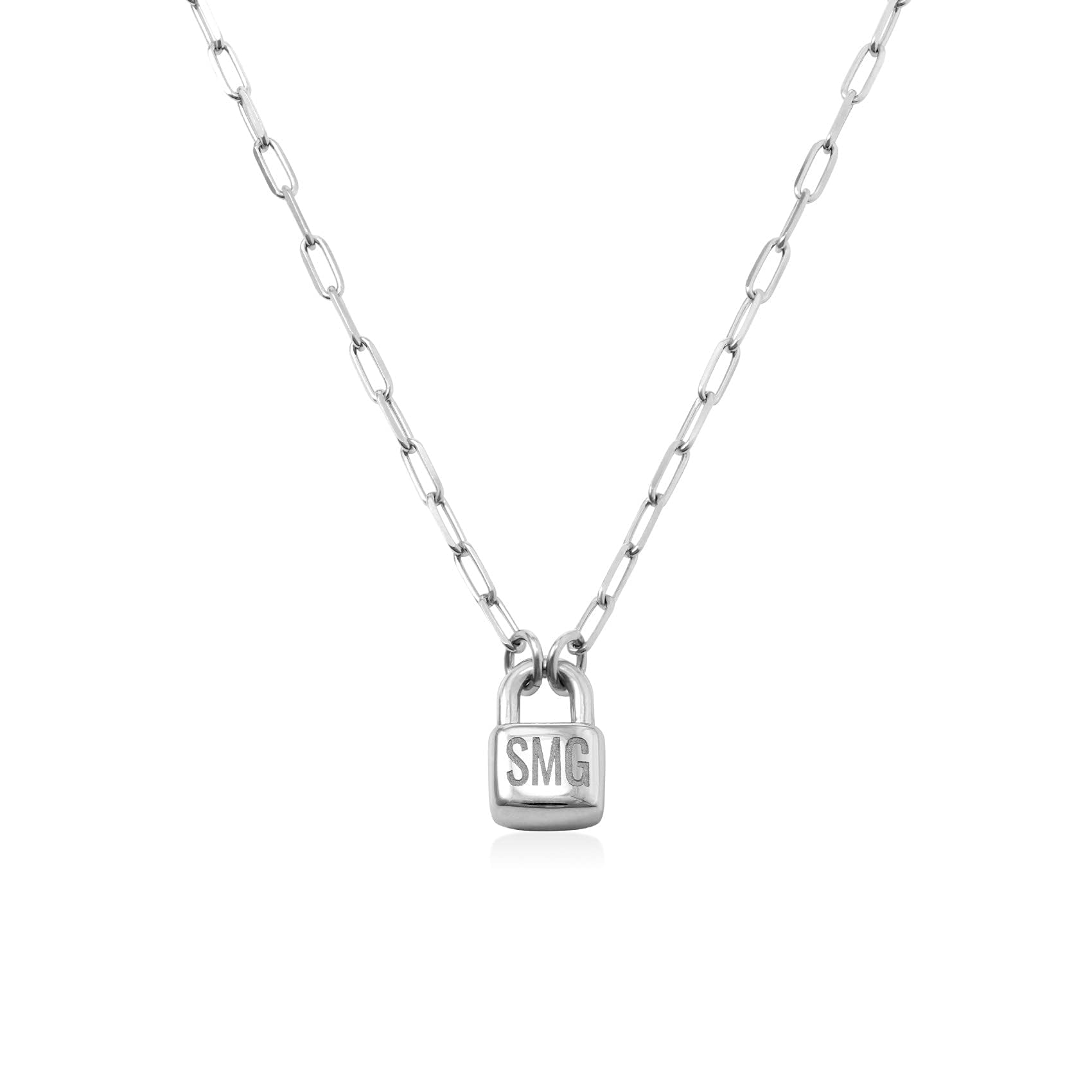 OAK & LUNA - Personalized Initial Lock Necklace with Diamond Options