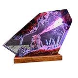 God.zi.LLa Resin lamp, Epoxy lamp, Famous Anime, Resin Night Light, Monster, Wood Art Lamp, Gift for him, Father, Home Decor. (Size S)