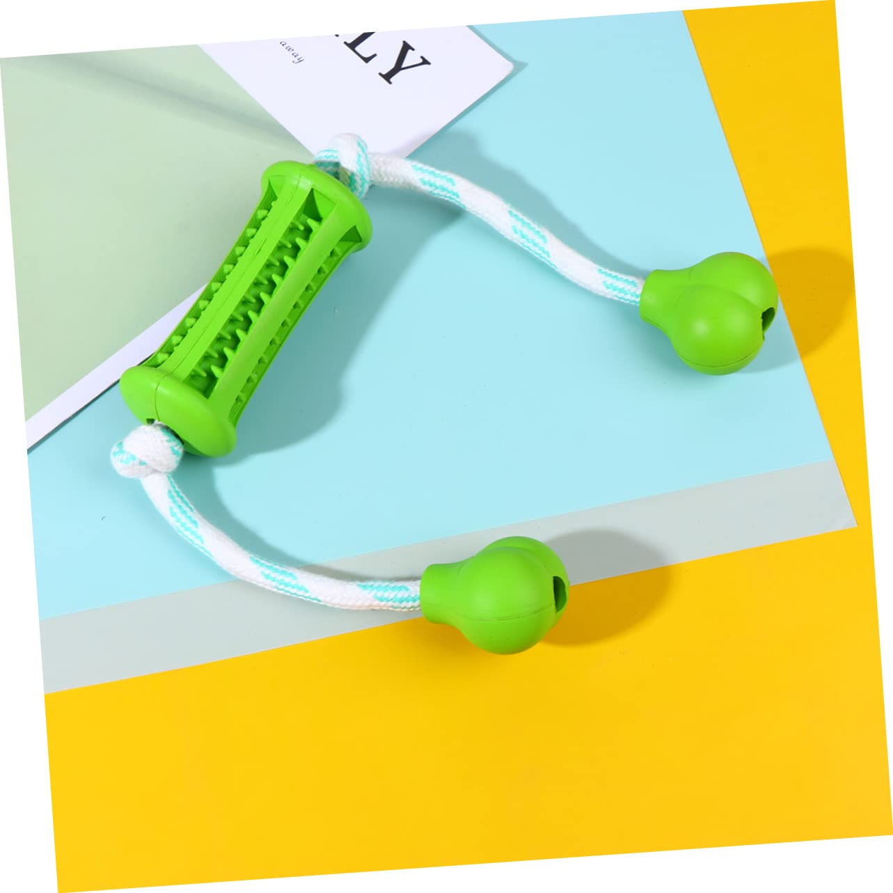 Kisangel 3piezas Juguete para De Cuidado Cepillo De Dientes para Juguete Masticable para Entrenamiento y Limpieza De Dientes Verde