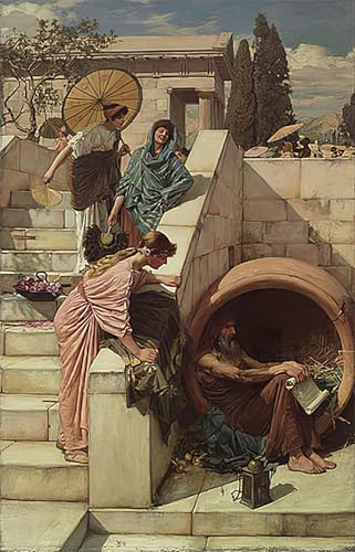 Cuadro en lienzo de Circe de Waterhouse para decoración de salón u oficina en 60x90cm