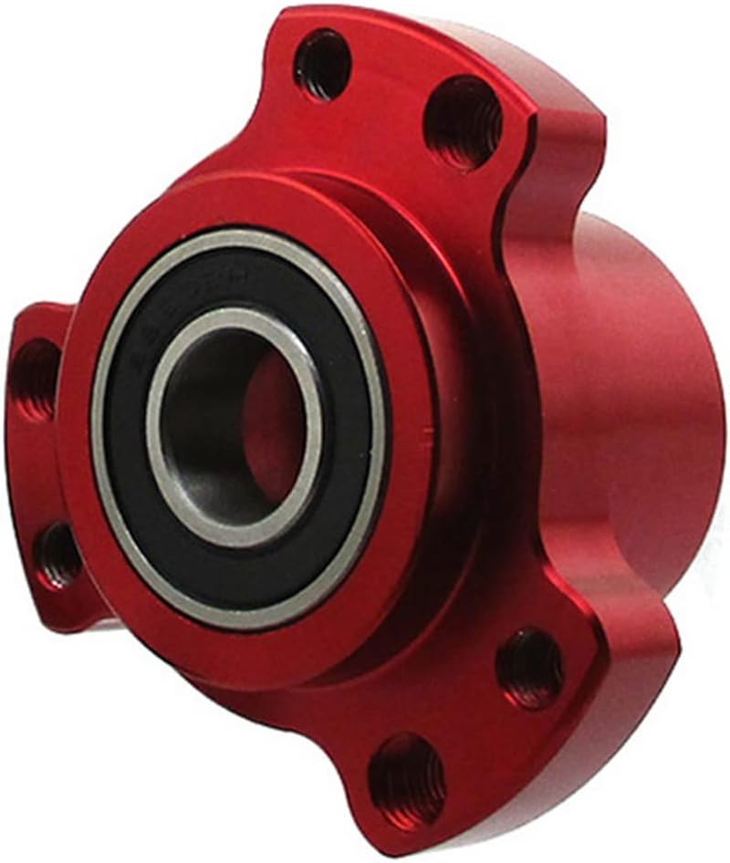DJ-Motor 5/8" Red Speed Bearings Lightened Billet Front Wheel Hub Come with Dual Sealed for Go Kart Mini Bike Drift Trike