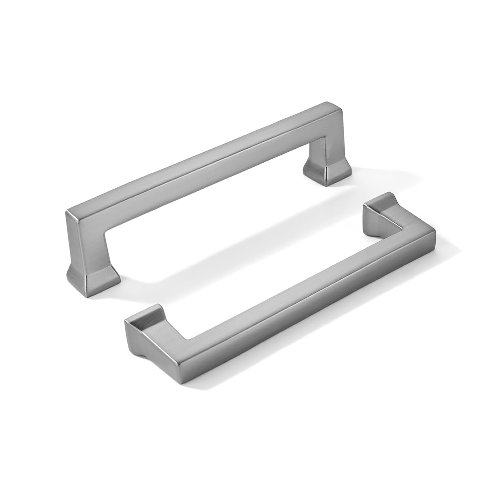KHTUMEWARE 10 Pack 3-1/4inch(82mm) hole center Cabinet Pulls Heavy-Duty Satin Nickel Solid Cabinet Hardware Pulls for kitchens, bathrooms and Dresser Handle image