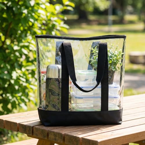 9 Bolsas tote transparentes con cierre y correa miniatura 6