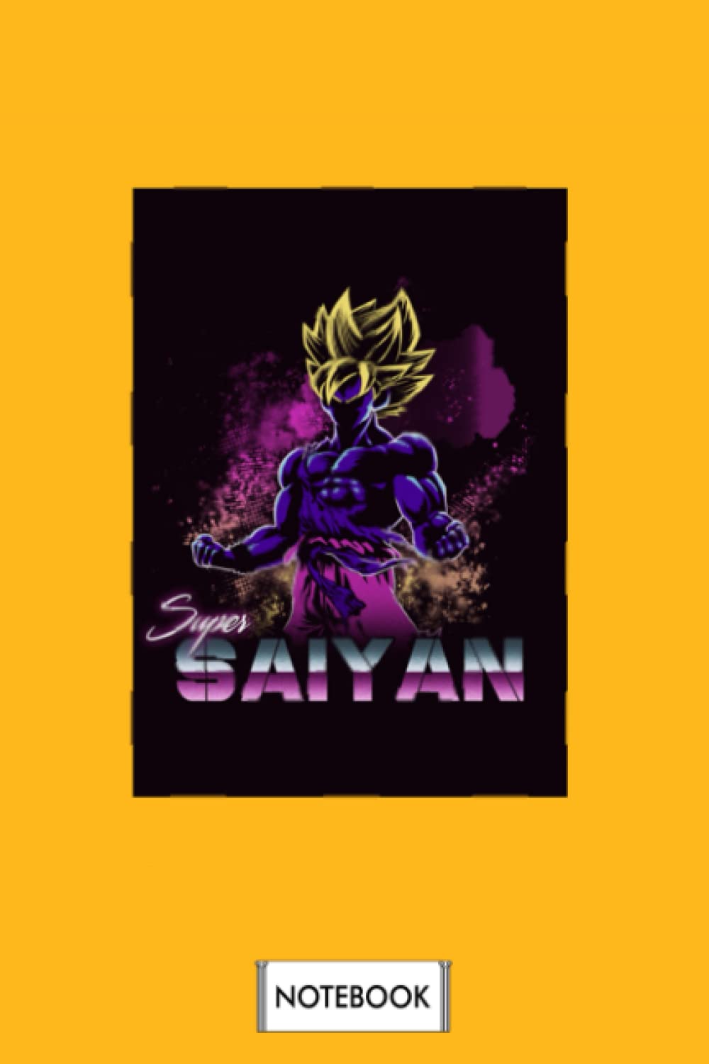 Retro Super Saiyan B44587 Notebook: Planner, Lined College Ruled Paper, 6x9 120 Pages, Journal, Diary, Matte Finish Cover