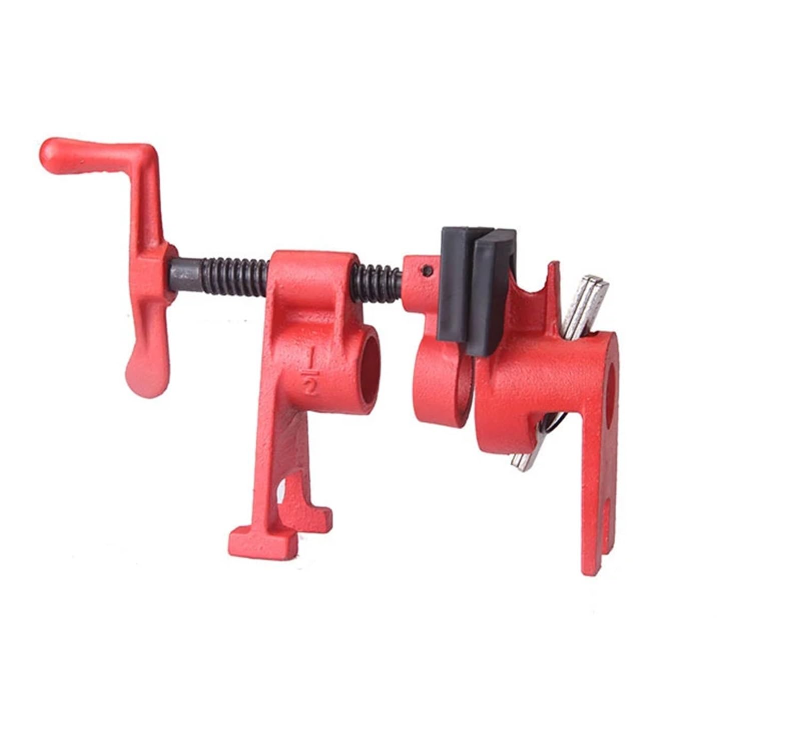 Zwcshuu One Color Pipe Clamp Woodworking 3/4 Inch 1/2Inch Heavy Duty Pipe Clamp Woodworking Wood Gluing Fixture Carpenter Tools(1-2 Inch)