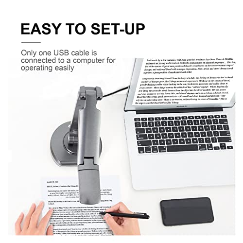 Escáner de documentos USB de 8MP con luz LED suplementaria y función LOC para libros y clases. 4