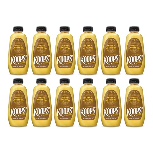 Image of Koops Honey Mustard, Sweet Creamy Dipping Sauce, 12 Oz, Pack Of 12