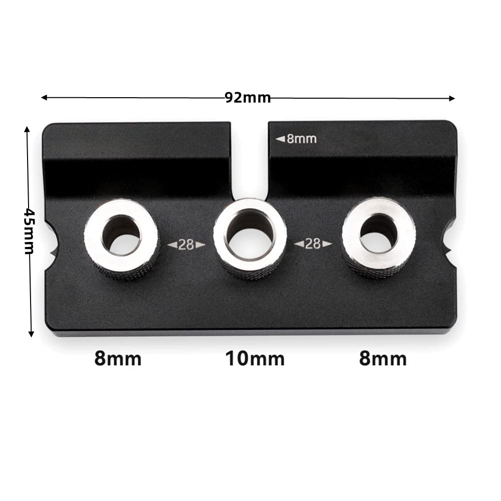 Schroef Jig 2-in-1 Verstelbare Houtbewerking Boren Puncher Locator, Deuvel Boor Gids Kit,4-Gat 6/8/10/12mm Pin Armatuur Houtbewerking Hole Boor Set