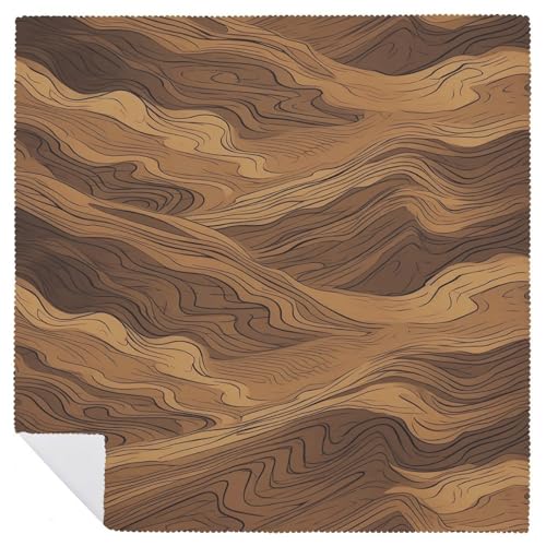 Servilletas de Tela Rayas Marrón Oscuro 4 Piezas miniatura 6