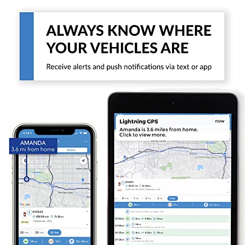 Lightning GPS OBD-II Real-Time GPS Tracker for Vehicles â Easy Installation, Flexible Subscription Plans for Cars, Trucks, Fleets & Teen Drivers â GPS Locator w/Instant Alerts â Subscription Required