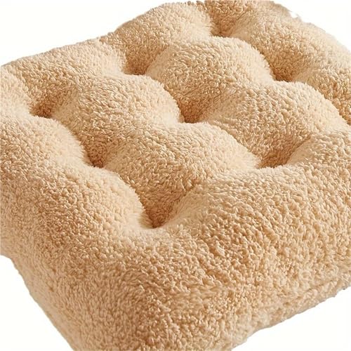 Coussin de chaise d'hiver en peluche double face carré pour bureau - 6