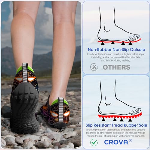 Image of Built-in Heel Grips Water Shoes for Kids Girls Boys Hiking Wide Barefoot Swim Beach Pool Big Kid