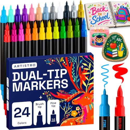 ARTISTRO 24 Acrylic Paint Markers for Various Surfaces