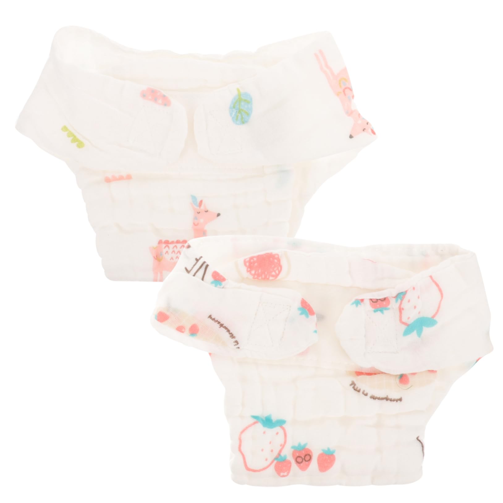 ULDIGI Reusable Cotton Diapers 2 Pack for Newborn Girls Soft Washable Comfortable and Random Style