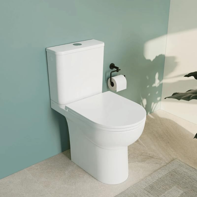 WC à poser sans bride sortie horizontale Vortex VitrA M-20 avec abattant frein de chute