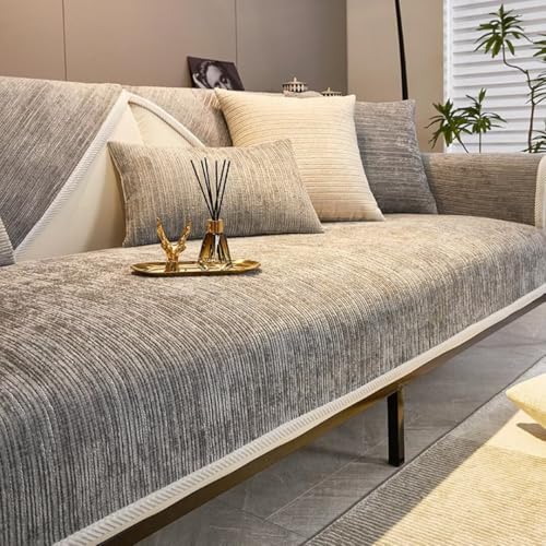 Bettschlange Sofa Überzug, Couch Überzug L Form 1/2/3/4 Sitzer, Sofa Cover Sofabezug Ecksofa rutschfeste Sofaschoner, Sofadecken für Sitzfläche,...