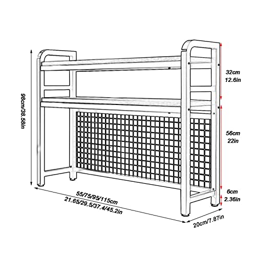 Fpigshs Industrial Desktop Bookshelf With Grid Storage, Desktop Bookcase For Computer Desk, Multifunctional Freestanding Storage Rack Display Shelf For Office, Home Decor, Kitchen (Size : 55Cm) #TOP6