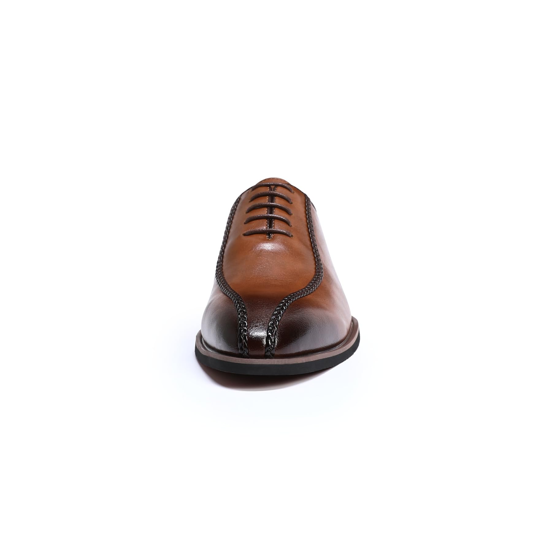 Allthemen Homme Derby Cuir Ville Classique Oxford à Lacets Business Basse Chaussure Sculptées Pointues Soiree