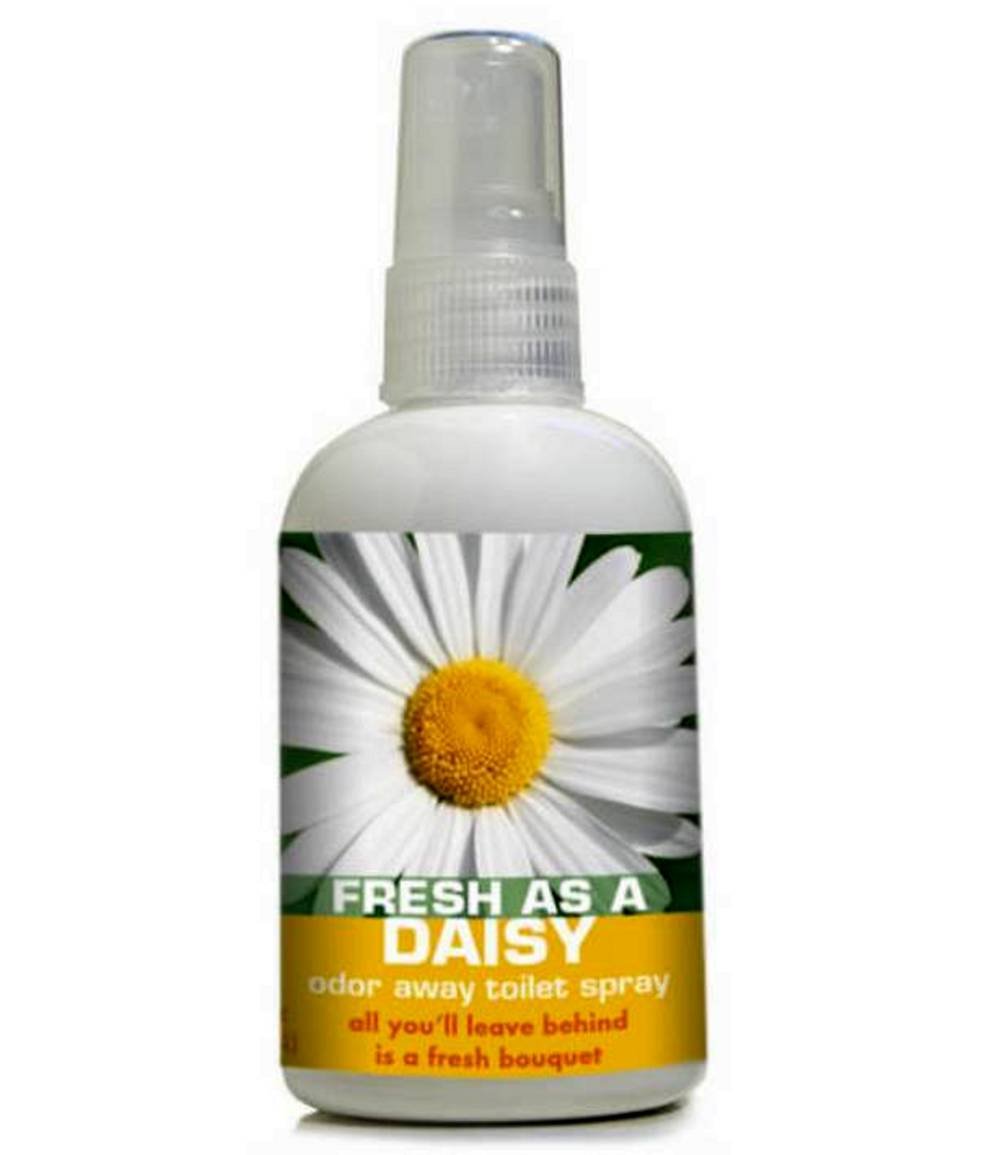 4 Oz. *Fresh As a Daisy* Odor Away Toilet Spray, Spray the Loo. Prevent the Pew, Better Than a Match
