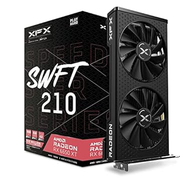 Placa de Vídeo XFX Speedster SWFT 210 Radeon RX 6650 XT Core Gaming, 8GB, GDDR6, 128-Bit, Preto