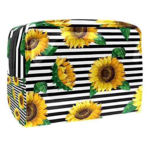 Sacs de maquillage étanches à motif floral dotés d'une grande capacité de rangement portable
