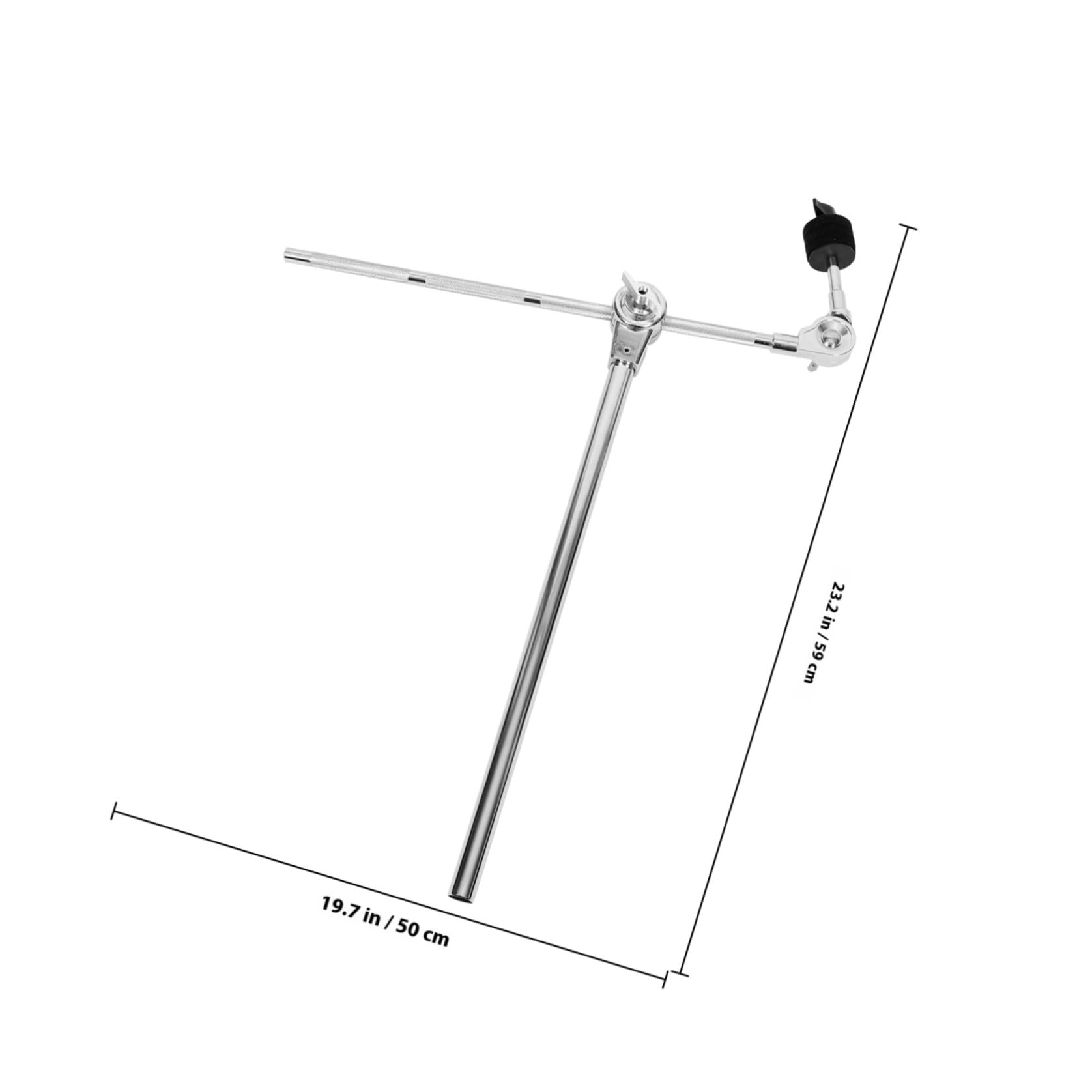 Alasum Soporte para Platillos Brazo Metálico de Aleación de Zinc Ajustable Fácil de Instalar en Color Plata Accesorio para Batería