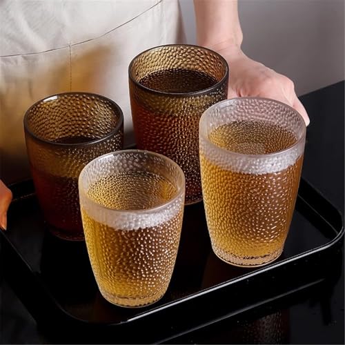 Vasos de agua acrílicos de diseño texturizado elegantes y resistentes 6