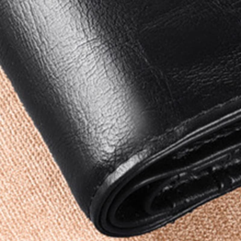 Small PU Leather Wallet for Men, Men Wallet Zipper No Degaussing Multi Screens Vertical Vintage Male Wallet for Travelling Working/537 (Color : Black)3