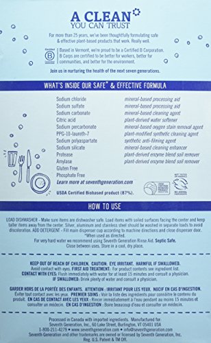 Image of Seventh Generation Dishwasher Detergent Powder 3-Pack + Rinse Aid, Free & Clear, Biodegradable, Septic Safe