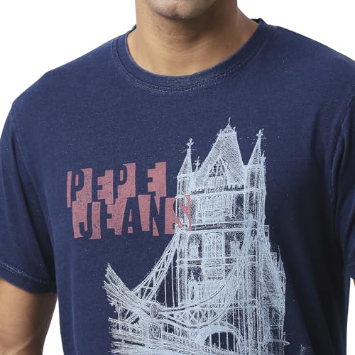 Image of Pepe Jeans Men Cotton Fitted T-Shirt