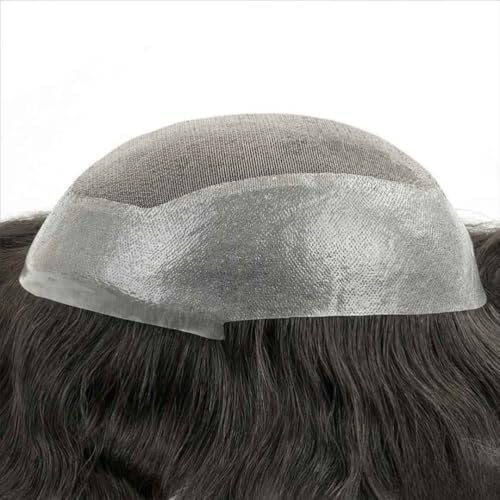 Image of Australian Hair Patch for men | .03MM PU Base with Front Hairline | Ultra Thin base and Light Wieght| 100% natural human hair| Premium Hair Patch For Men (Natural Brown, 7x5)
