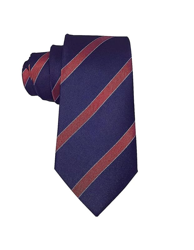 Image of Micro Fiber Stripped Neck Ties For Mens Boys Tie Length & Width - 58 Inch & 3 Inch