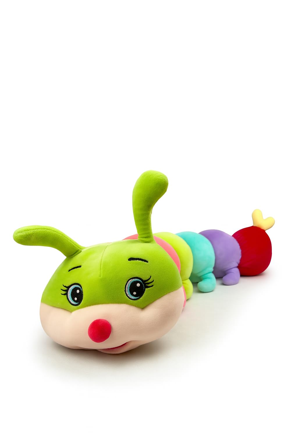 Mel-O-Design Kuscheltier Raupe 90 cm – Große Bunte Plüsch Raupe weich, niedliches Stofftier im Kawaii-Stil – Geschenk für Kinder