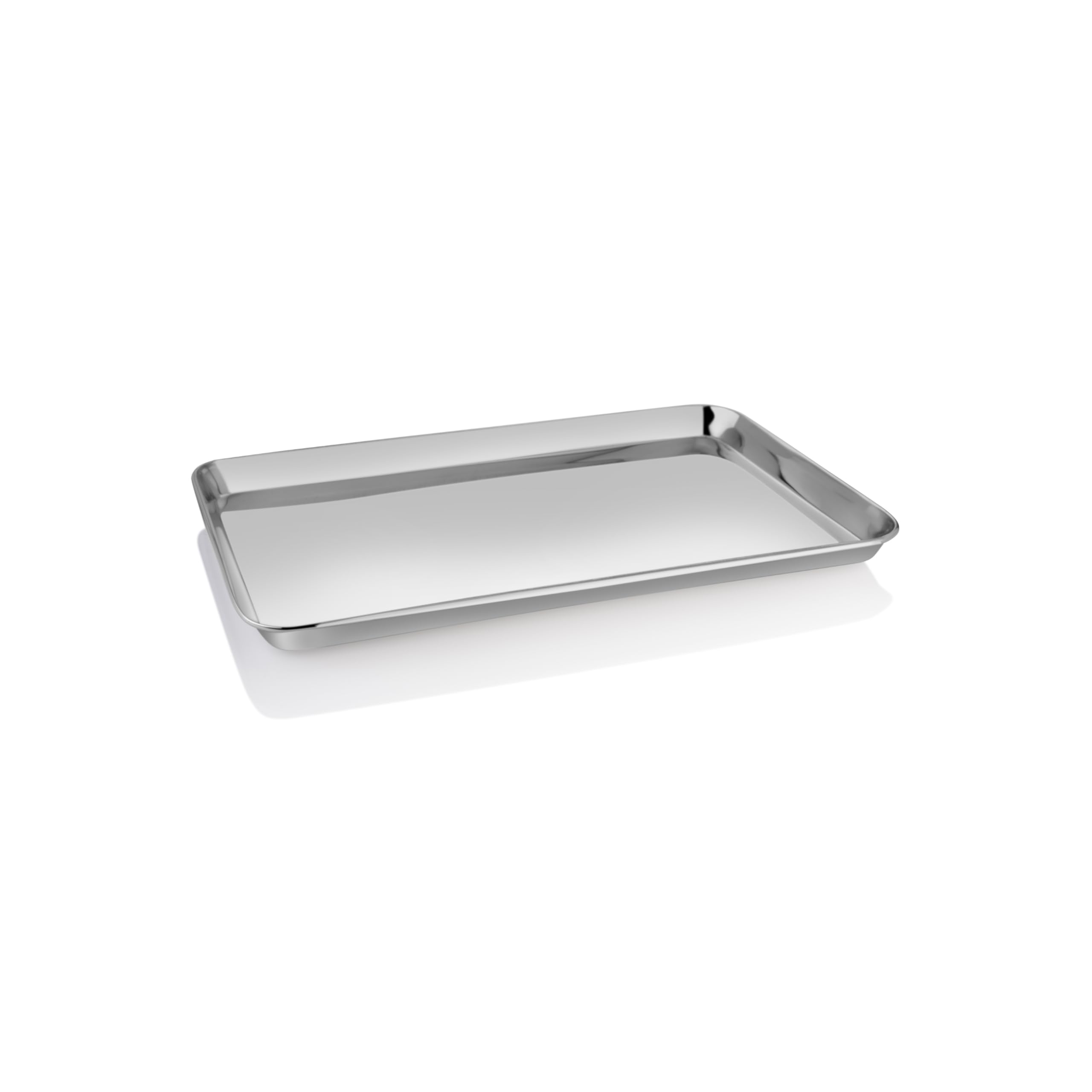 EMBASSY Stainless Steel Deep Tray, Rectangular,Size - 29.5x19 cm (L x B),Serving Tray for Kitchen | Food Tray for Parties, Catering, Dining, Baking & Everyday Use | Dishwasher Safe & Easy to Clean