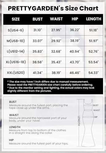Prettygarden Women'S Summer Long Formal Wedding Guest Dress Sleeveless Ruffle Cocktail Party Maxi Bodycon Dresses  thumb #5