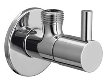 Yo India Flora Brass Chrome Plated Angle Valve Cock (Standard Size, Silver)