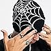 BAIMORE Y2K Gothic Spider Pattern Knitted Hat Winter Warm Acrylic Knitted Beanie for Men Women Beanie Black