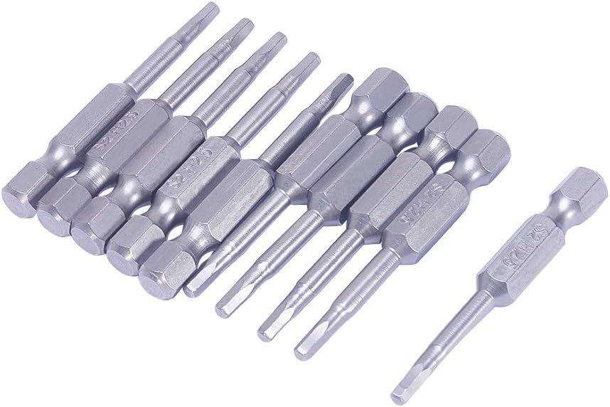 Utoolmart H4 Magnetic Hex Head Screwdriver Bits, 1/4 Inch Hex Shank 50mm Length S2 Power Tools 10pcs