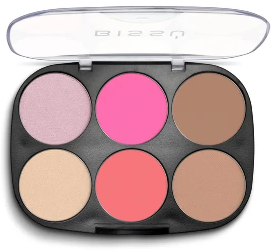 6 colors Makeup Palette (4grms each color) includes 2 highlighters, 2 Bronzers, 2 Blushes (La Chida)