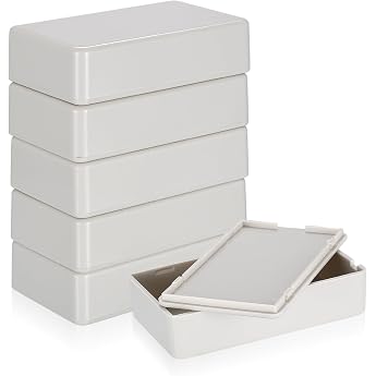 White Plastic Junction Box 85 x 50 x 21 mm Electronic Housing Pack of 6