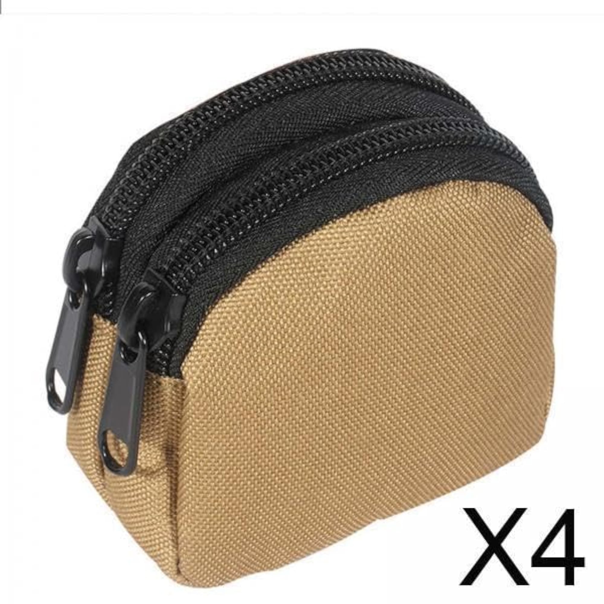 Double Layer Waterproof Multifunctional Coin Pouch, Khaki