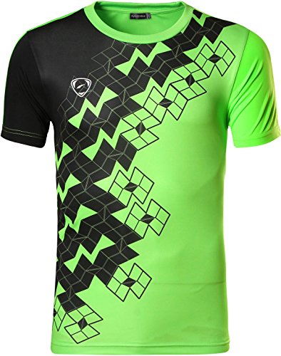 Sportides Big Boy's Quick Dry Active Sport Short Sleeve Breathable Tshirts T-Shirts Tees Tops Lbs706 Green L #TOP1