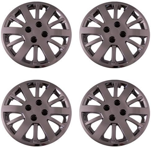 Set of 4 Chrome 15 Inch Chevy Cobalt 12 Spoke Replacement Hubcaps w/ Bolt On Retention System - Aftermarket: IWC453/15C