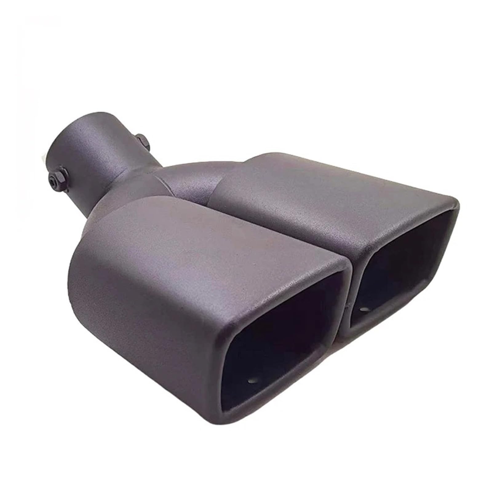 tubo di scarico dell'auto Terminale Di Scarico Universale A Doppia Uscita Marmitta Posteriore Tubo A Bocca Quadrata In Acciaio Inox Accessori Per Auto(Silver Straight)